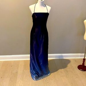 ⚠️flash sale⚠️ Blue FL Satin Gown